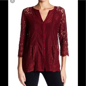 Lucky brand lace blouse
